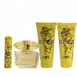 Versace Yellow Diamond damski Komplekt - EdT 90 ml  blot 100 ml  shgel 100 ml  EdT 5 ml