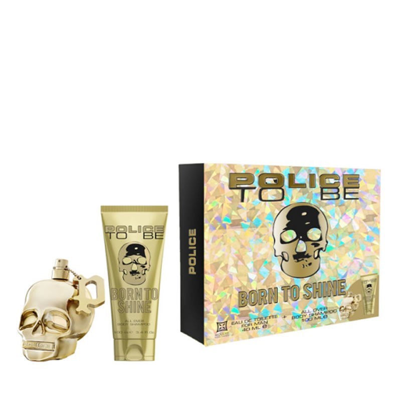 Police To Be Born To Shine mzhki Komplekt - EdT 75 ml  all over body shampoo 100 ml 2022