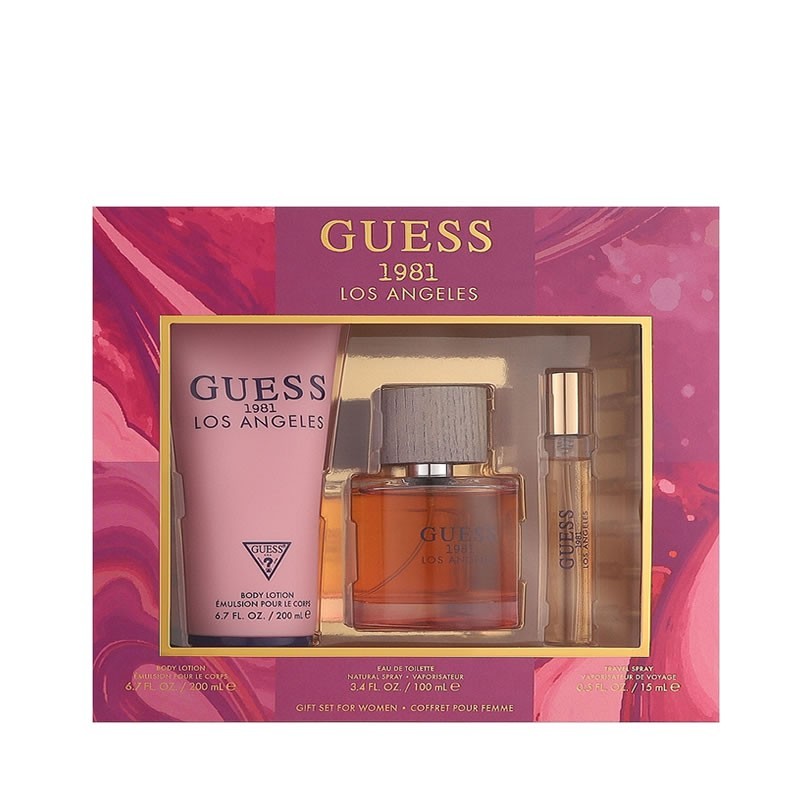 Guess Guess 1981 Los Angeles damski Komplekt - EdT 100 ml  blot 200 ml  EdT 15 ml
