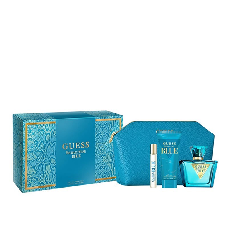 Guess Seductive Blue damski Komplekt - EdT 75 ml  blot 100 ml  EdT 15 ml  pouch 2023