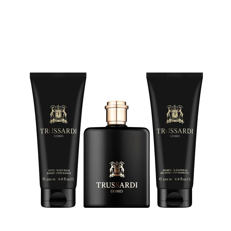 Trussardi Uomo mzhki Komplekt - EdT 100 ml  as balm 200 ml  shgel 200 ml