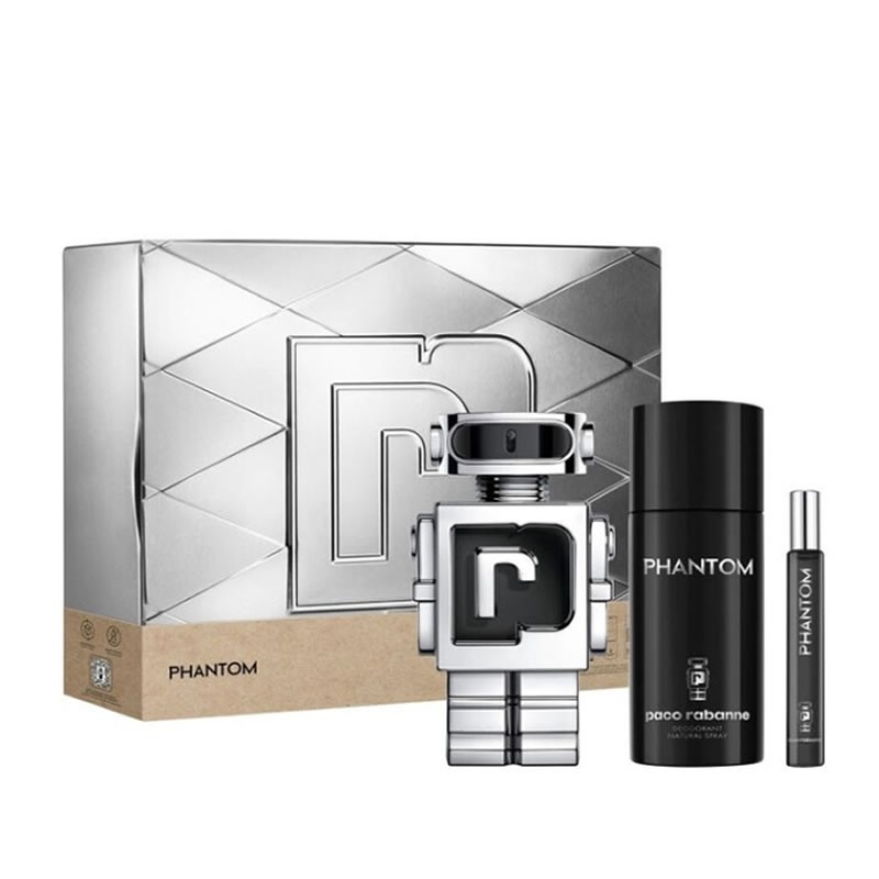 Paco Rabanne Phantomzhki Parfyum mzhki Komplekt - Parfum 100 ml  deo spray 150 ml  Parfum 10 ml