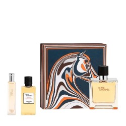 Hermès Terre dHermes Parfum mzhki Komplekt - Parfum 75 ml  Parfum 15 ml  shgel 40 ml