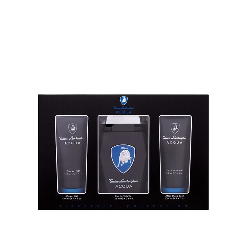 Lamborghini Acqua mzhki Komplekt - EdT 125 ml  as balm 100 ml  shgel 100 ml