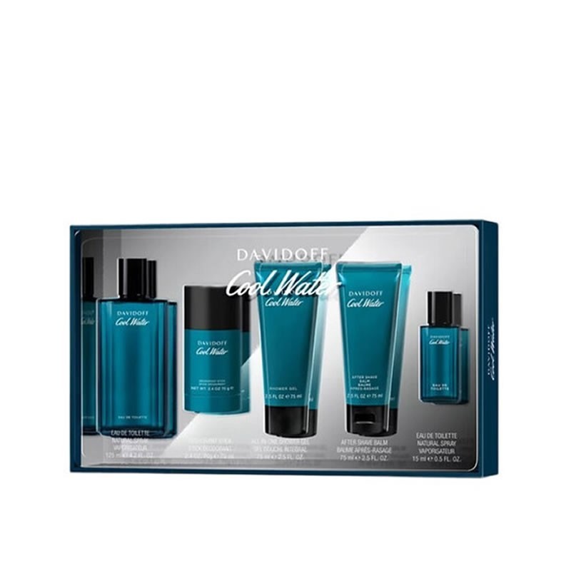 Davidoff Cool Water mzhki Komplekt - EdT 125 ml  as balm 75 ml  shgel 75 ml  deo stick 75 ml  EdT 15 ml